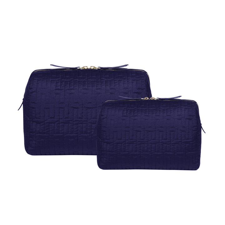 Freesia H Kapitone Makyaj Çantası - Lacivert