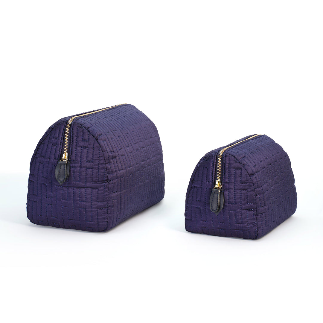 Freesia H Kapitone Makyaj Çantası - Lacivert