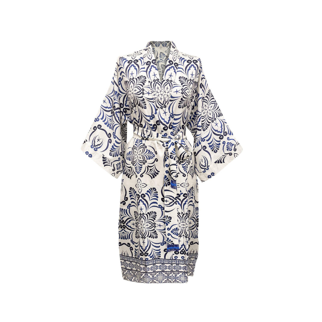 Bergamot Uzun Kimono - Lacivert