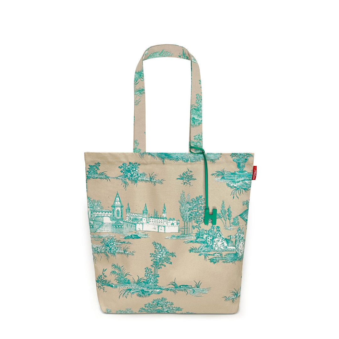 Hasbahçe Shopping Bag - Beige/Turquoise