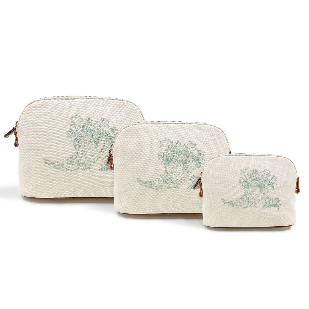 Cornucopia Makyaj Çantası -Krem/Celadon