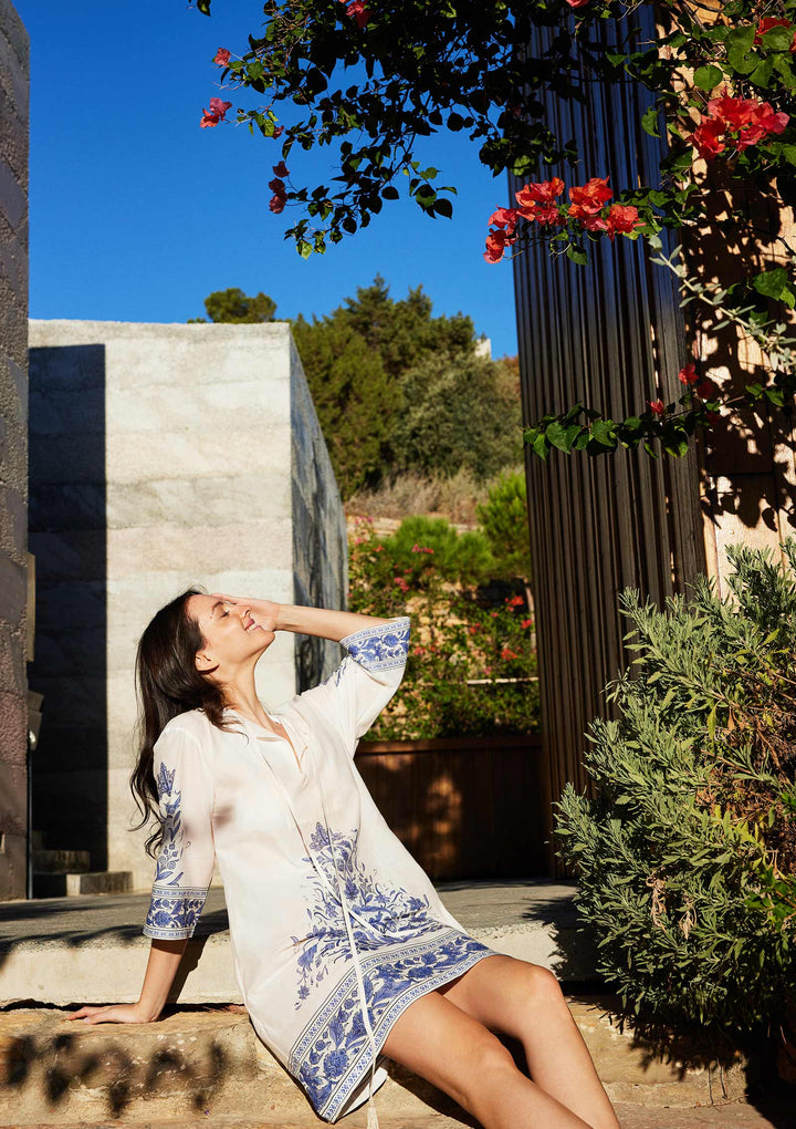 Nergis Short Tunic - Dark Blue
