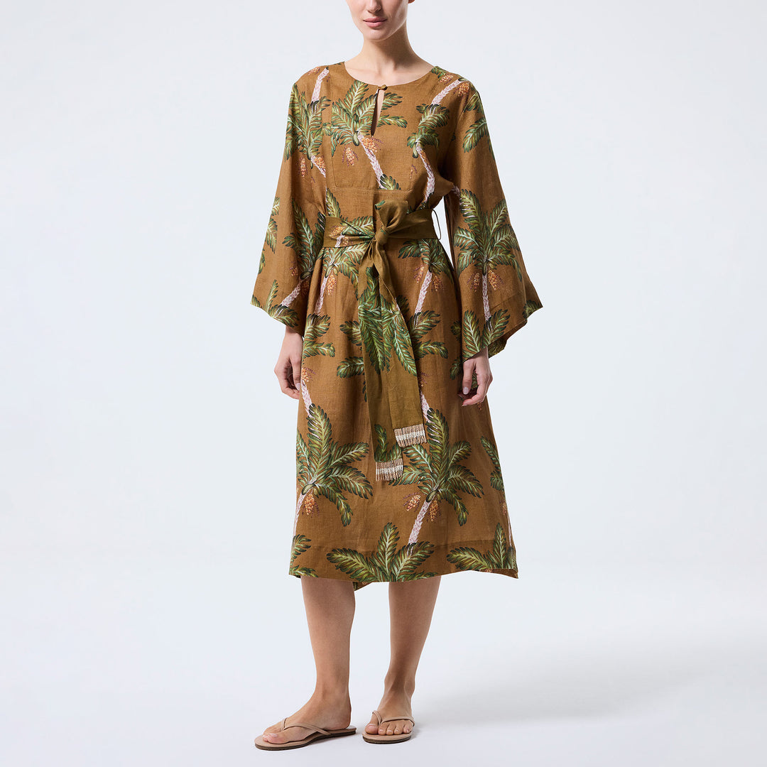 Date Palm Midi Elbise