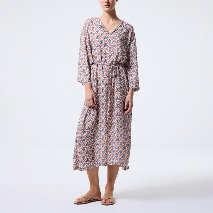 Geometric Leaf Uzun Tunik