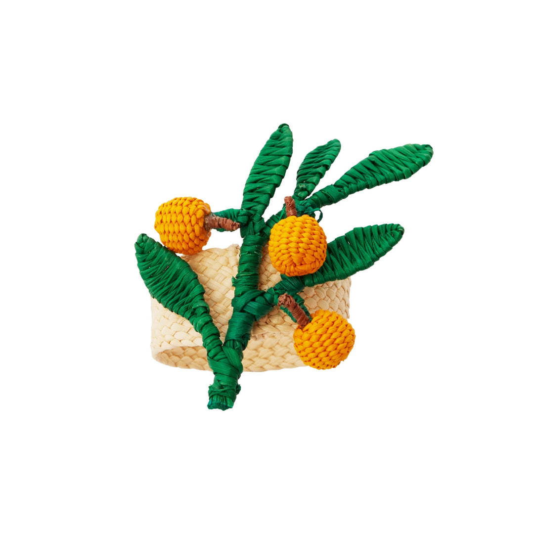 Branch Woven Napkin Ring - Orange