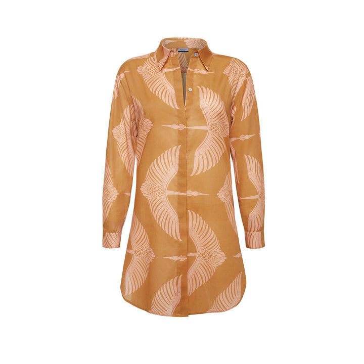 Wings Gömlek Elbise - Tarçın