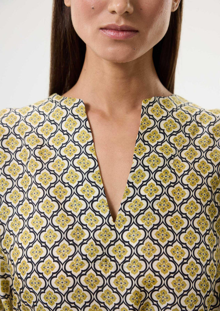 Lotus Garden Midi Elbise - Yeşil