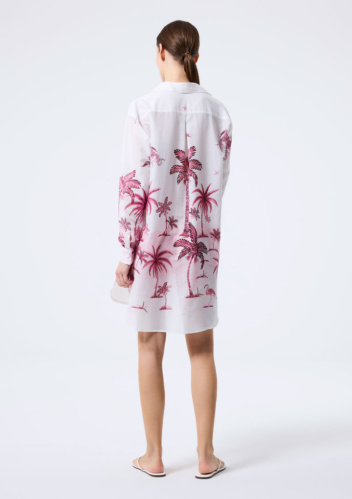 Anka Island Shirt Dress - Burgundy