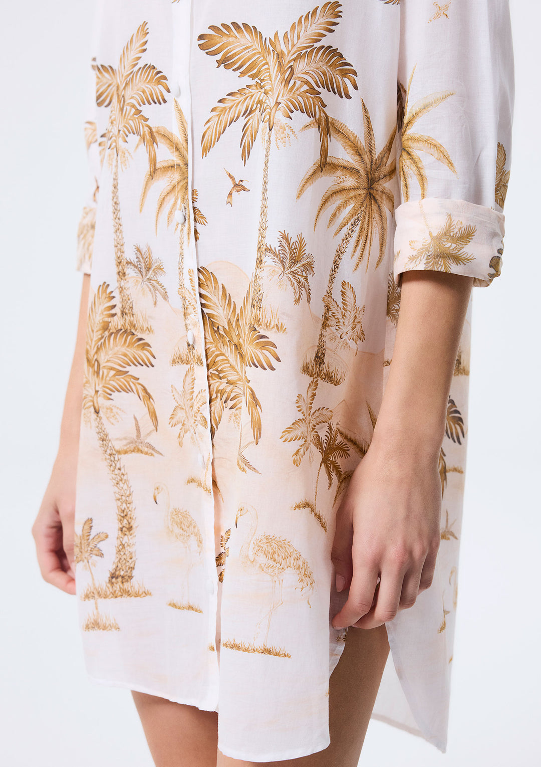 Anka Island Shirt Dress - Mustard