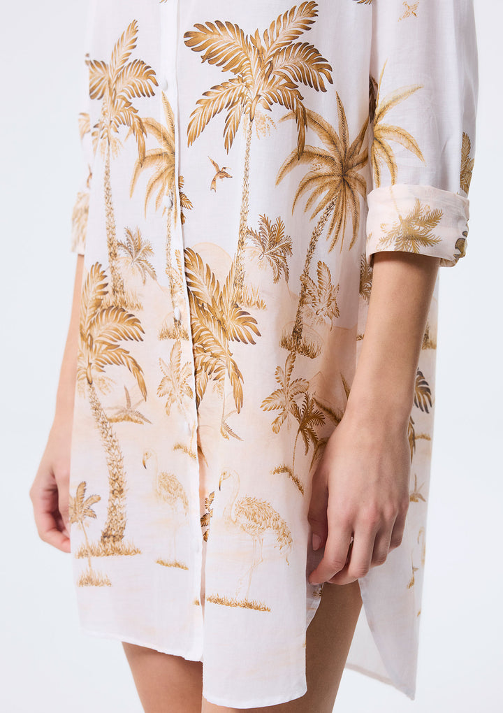 Anka Island Shirt Dress - Mustard