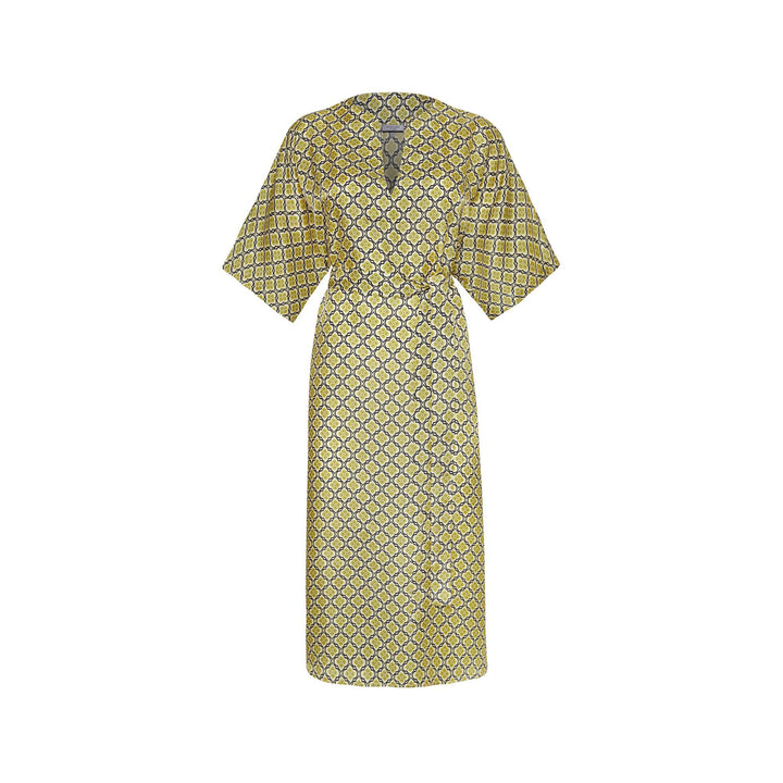 Lotus Garden Midi Elbise - Yeşil