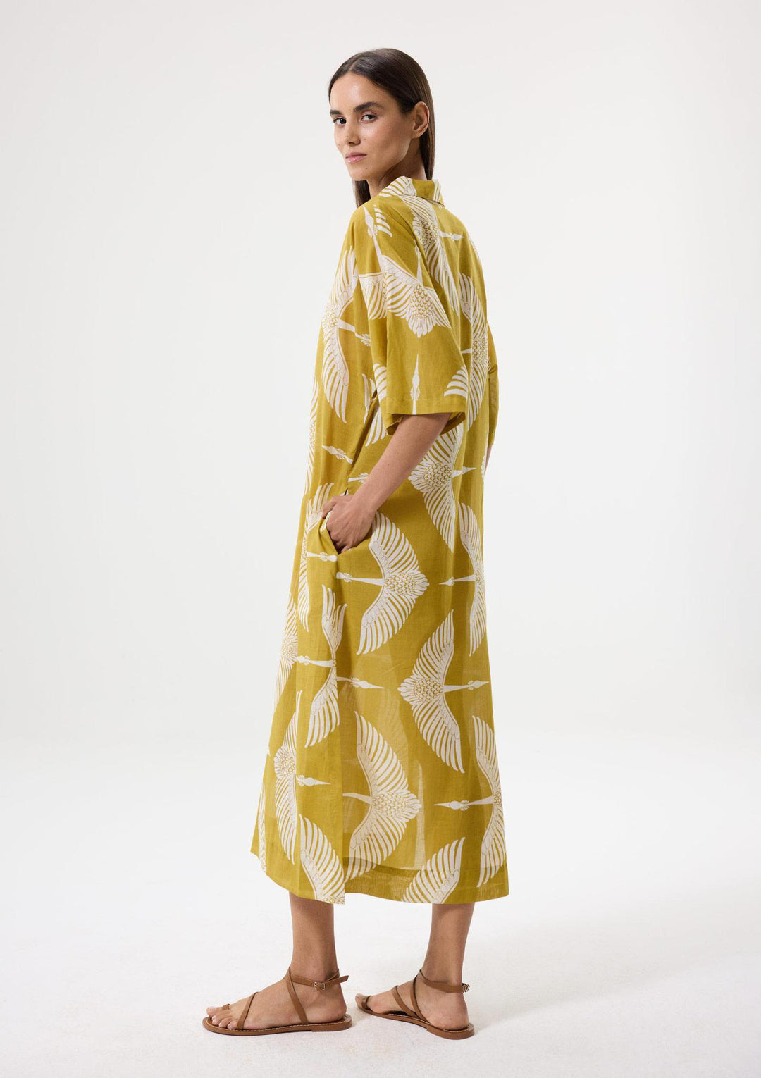 Wings Midi Kaftan - Yeşil