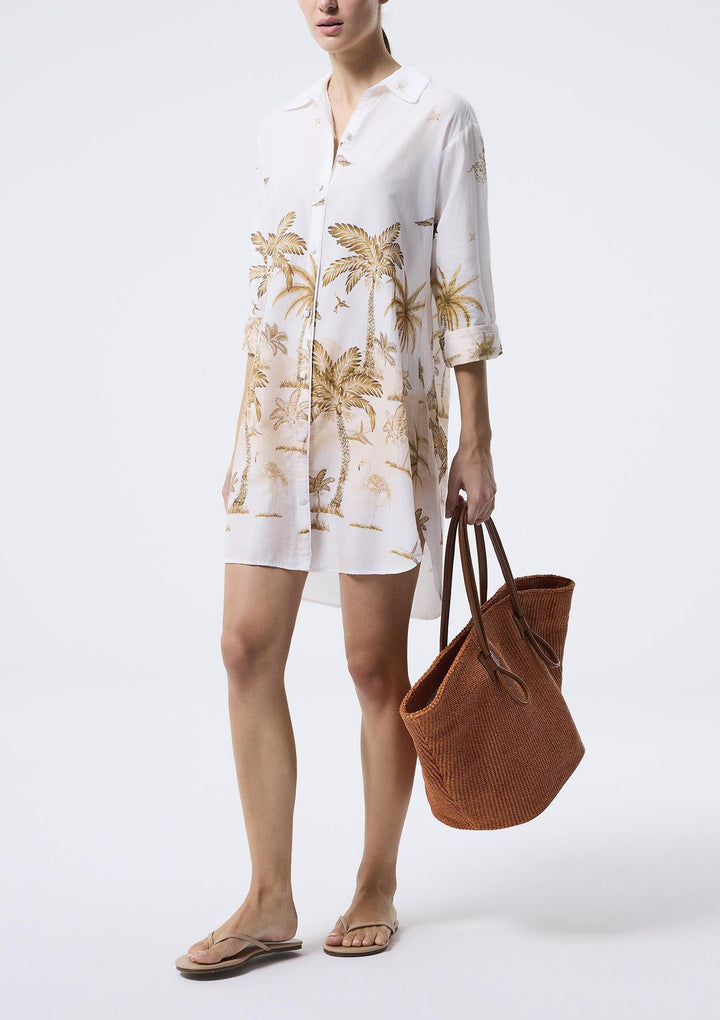 Anka Island Shirt Dress - Mustard