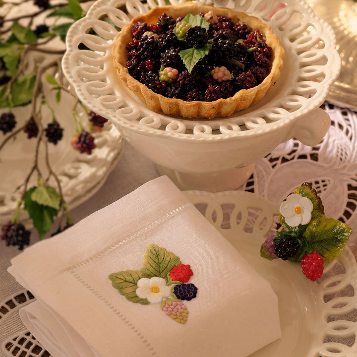 Seferî Nakışlı Peçete - Berries - 4’lü Set