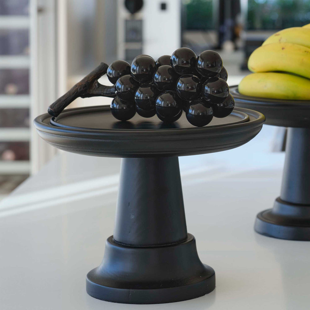 Footed Fruite Plate - Black