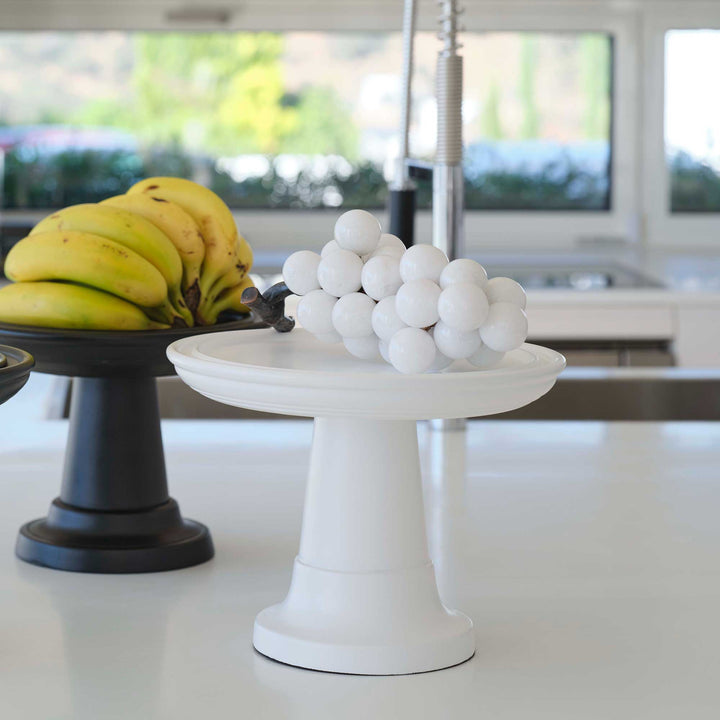 Footed Fruite Plate - White