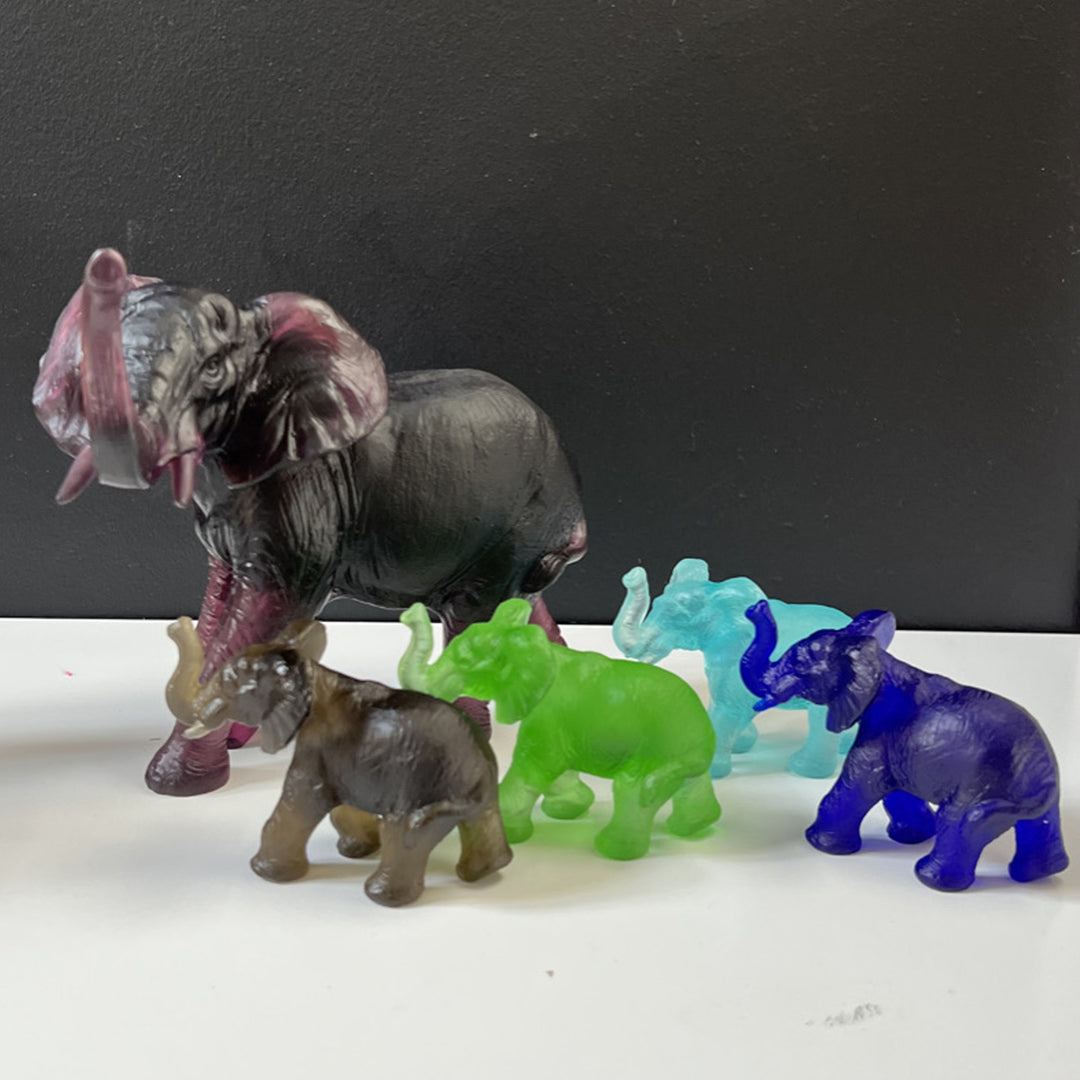 Baby Quanza Elephant Sculpture – Yellow