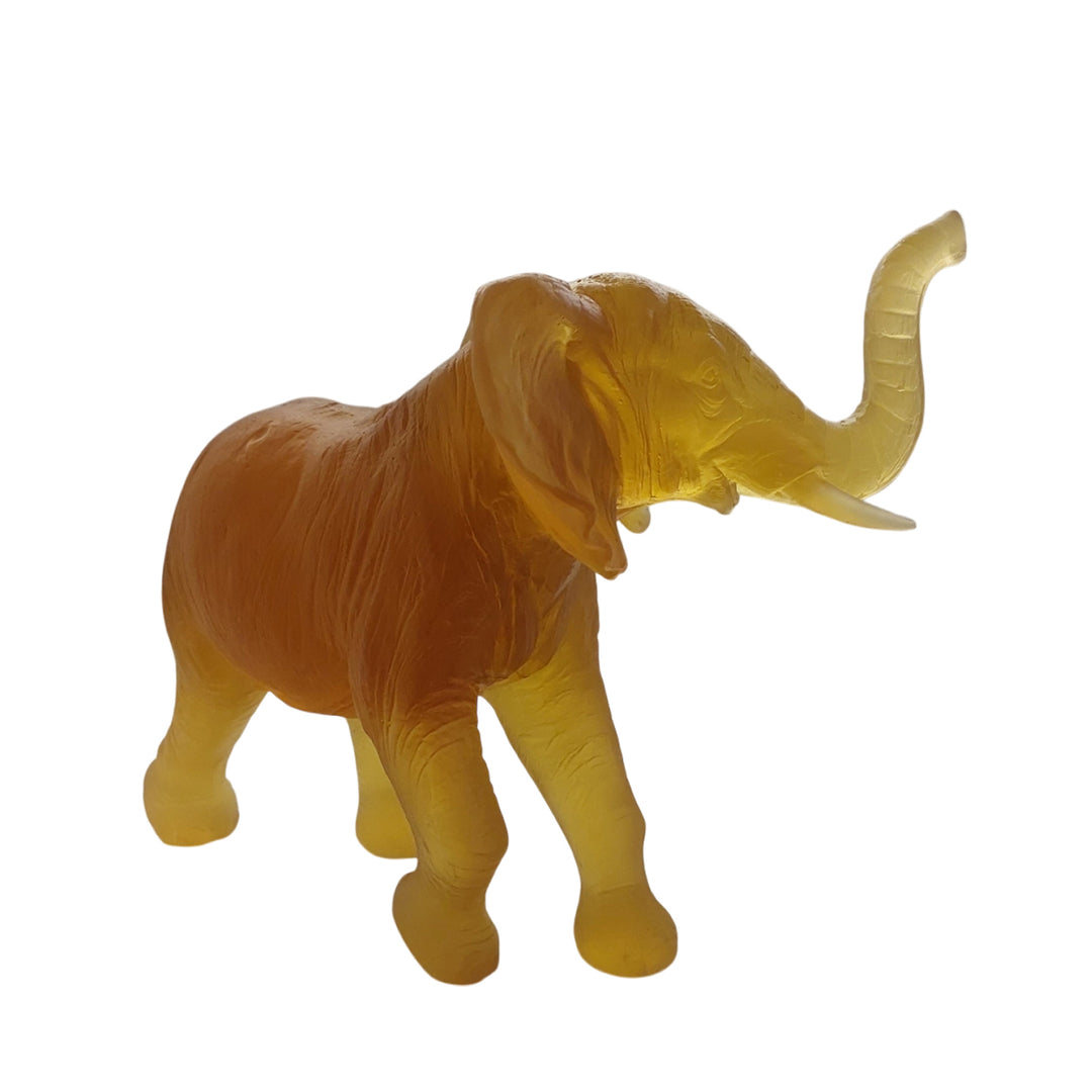 Baby Quanza Elephant Sculpture – Amber