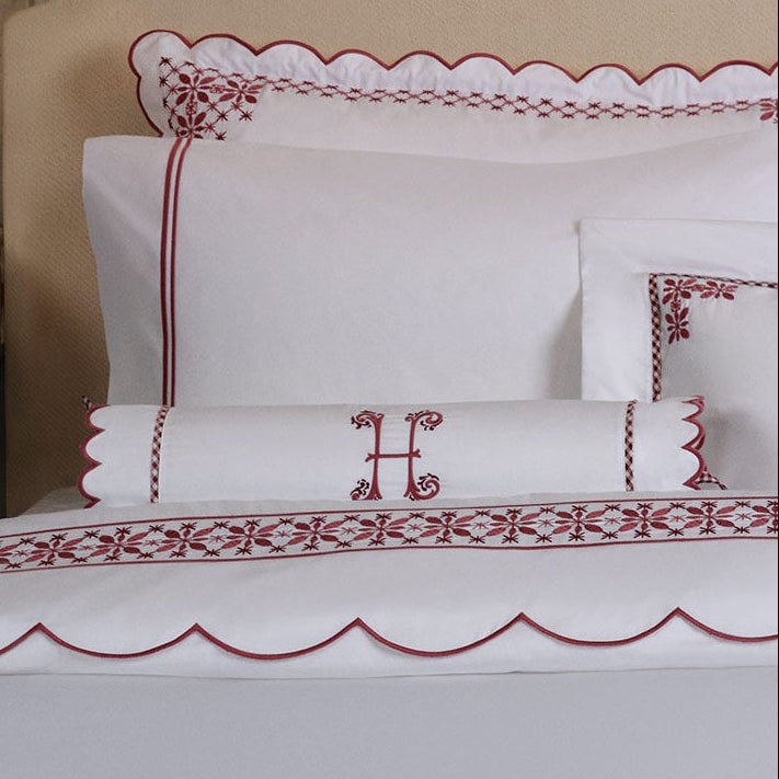 Seferî Flower Garden Silindir Yastık Kılıfı - Pembe / H Nakışlı