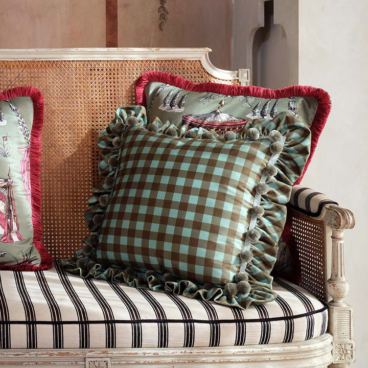 Seferî Crossroads Decorative Cushion - Green