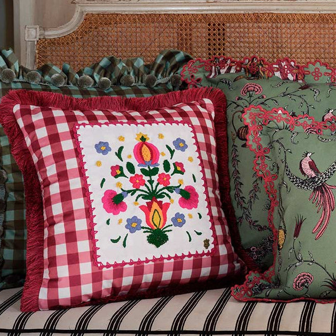 Seferî Caravan Decorative Cushion - Pink