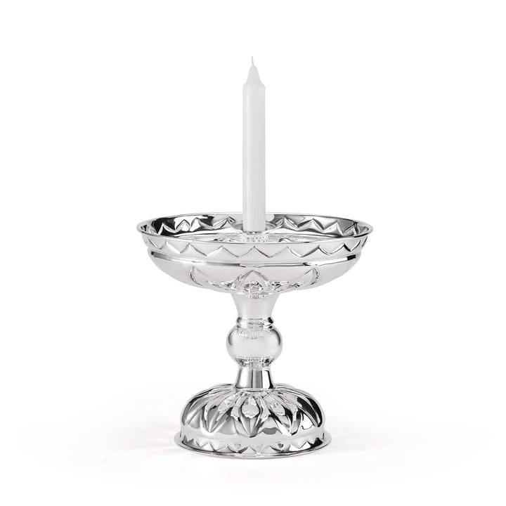 Seferî Gümüş Kaplama Mum Haznesi (2’li Set)