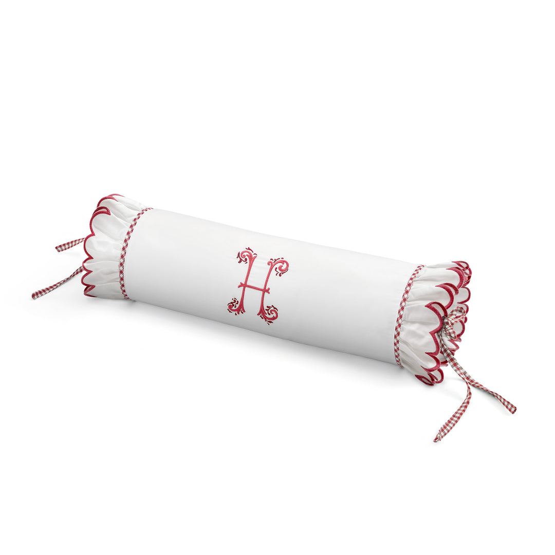 Seferî Flower Garden Silindir Yastık Kılıfı - Pembe / H Nakışlı