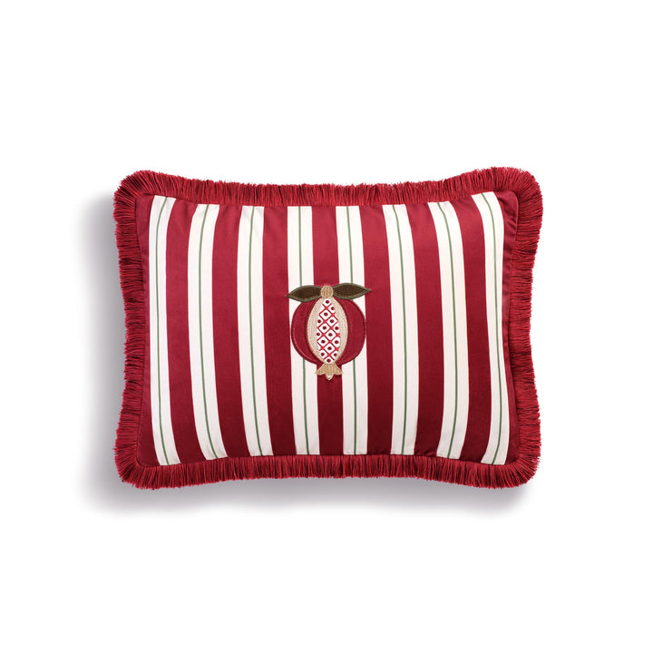 Seferî Ottoman Stripe Decorative Cushion - Pomegranate Embroidery