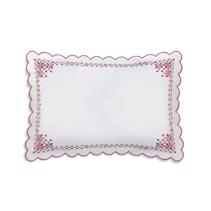 Seferî Flower Garden Volanlı Yastık Kılıfı - Pembe