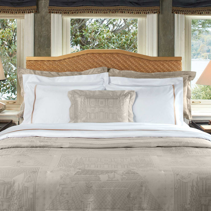 Ephesus Jacquard Bed Cover - Sand