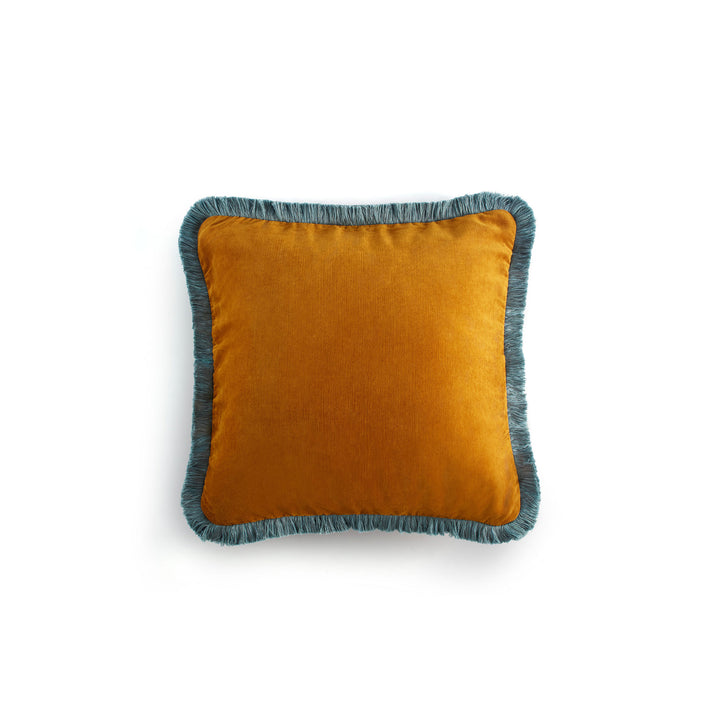 Pica Velvet Decorative Cushion - Yellow