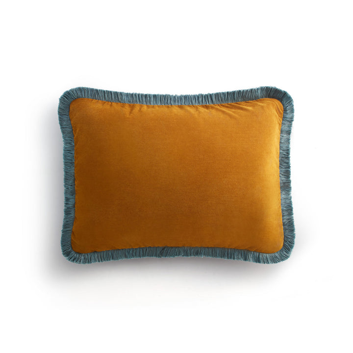 Pica Velvet Decorative Cushion - Yellow