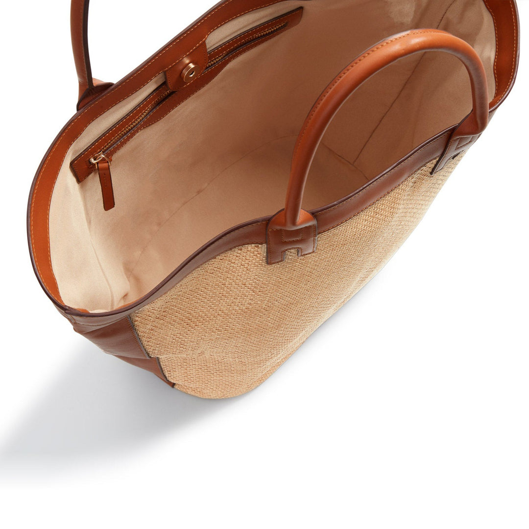 Halas Raffia Beach Bag - Beige