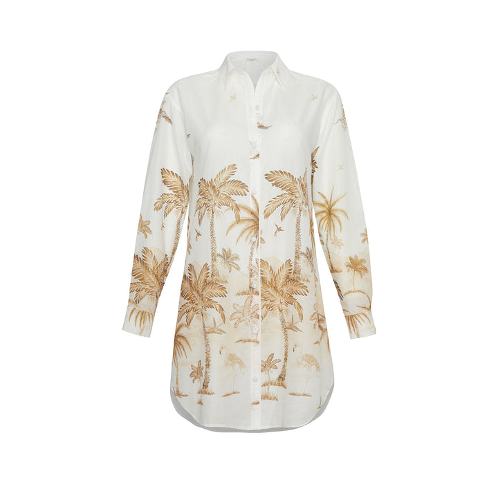Anka Island Shirt Dress - Mustard