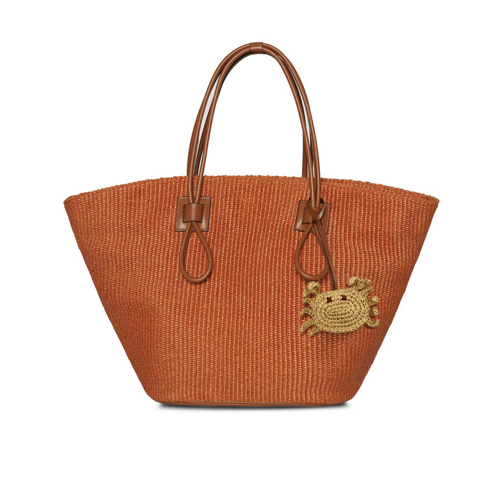 Crab Raffia Charm - Beige