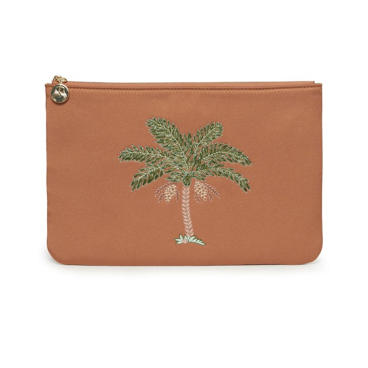 Date Palm Tree Clutch - Cinnamon
