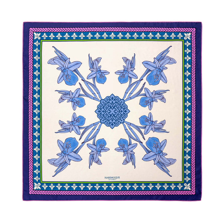Ophrys Lycia Scarf - Blue/Dark Blue