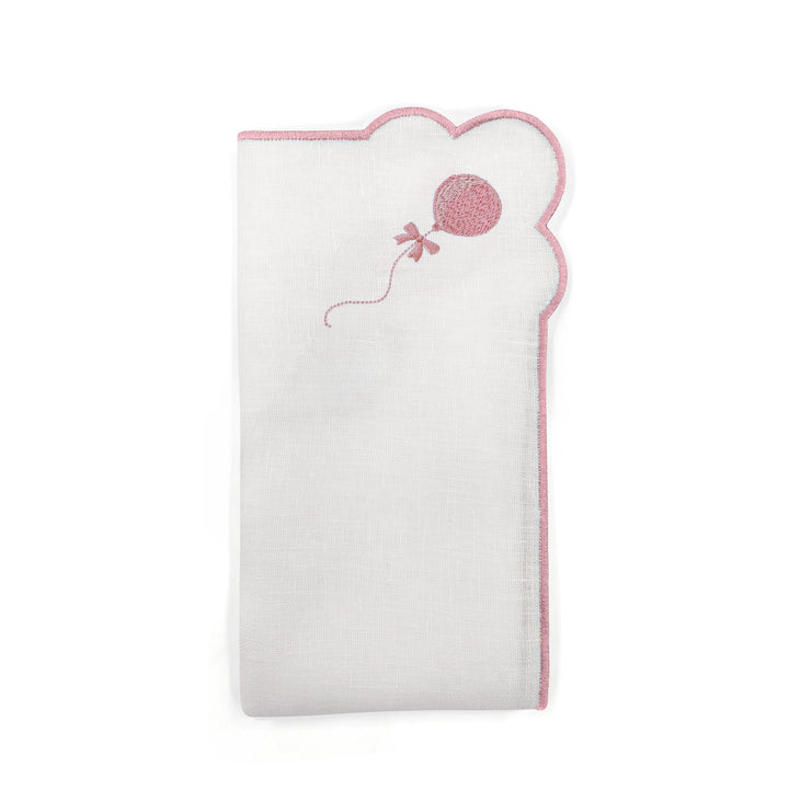 Seferî Embroidered Napkin - Joyful Lambs - Pink -  Set of 4