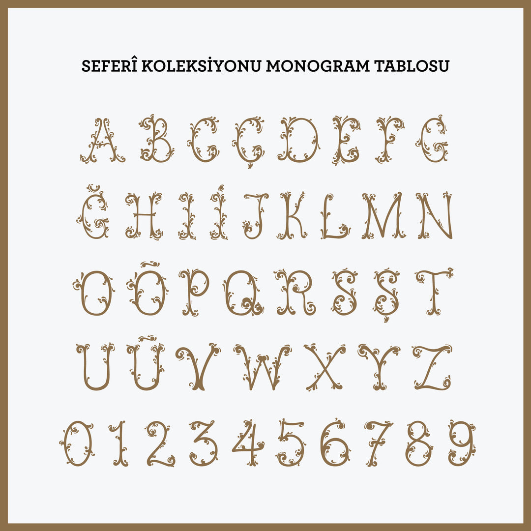 Seferî Heritage İnisyal Nakışlı Silindir Yastık Kılıfı