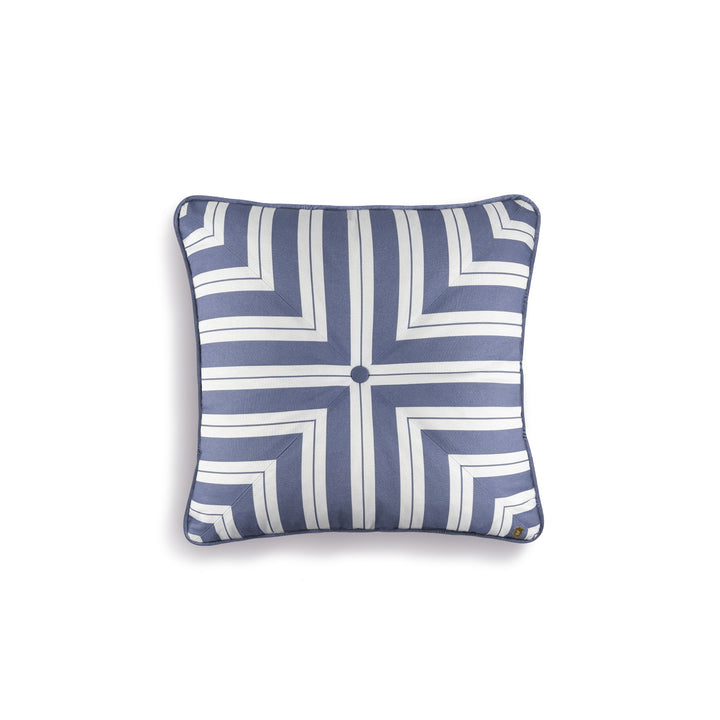 Seferî Ottoman Stripe Decorative Cushion - Blue