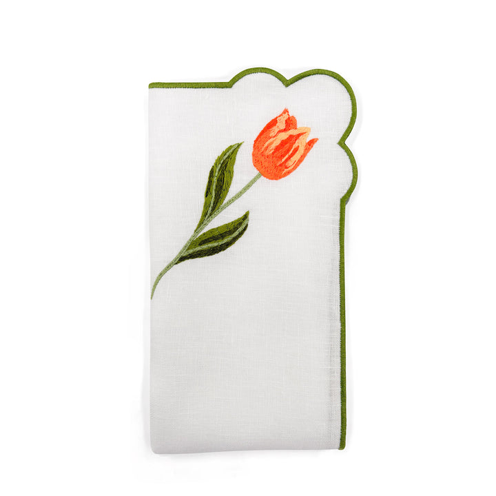 Seferî Nakışlı Peçete - Tulip Garden - 4’lü Set