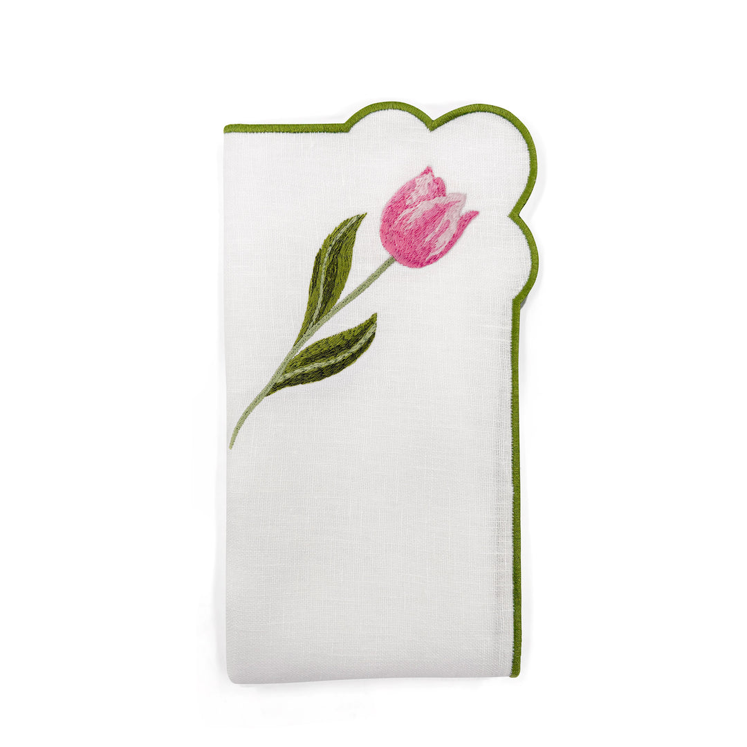 Seferî Nakışlı Peçete - Tulip Garden - 4’lü Set