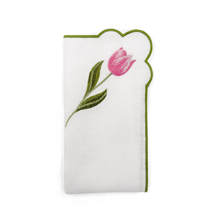 Seferî Nakışlı Peçete - Tulip Garden - 4’lü Set