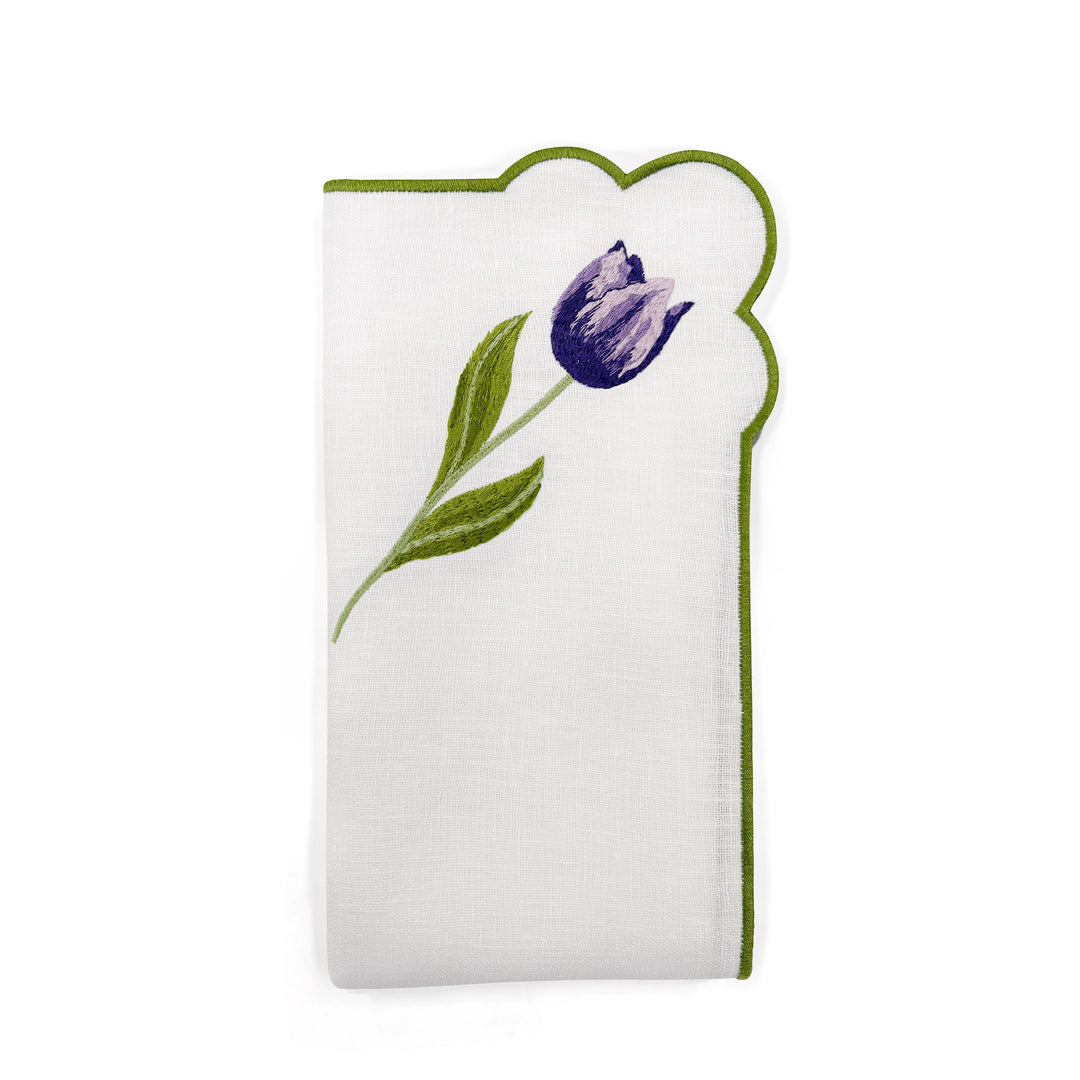 Seferî Nakışlı Peçete - Tulip Garden - 4’lü Set