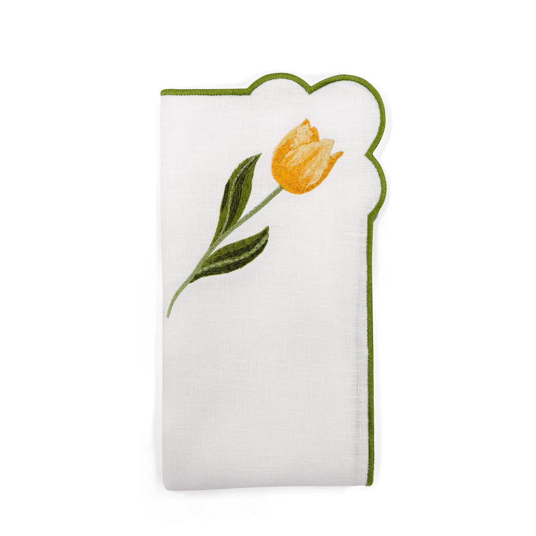 Seferî Nakışlı Peçete - Tulip Garden - 4’lü Set