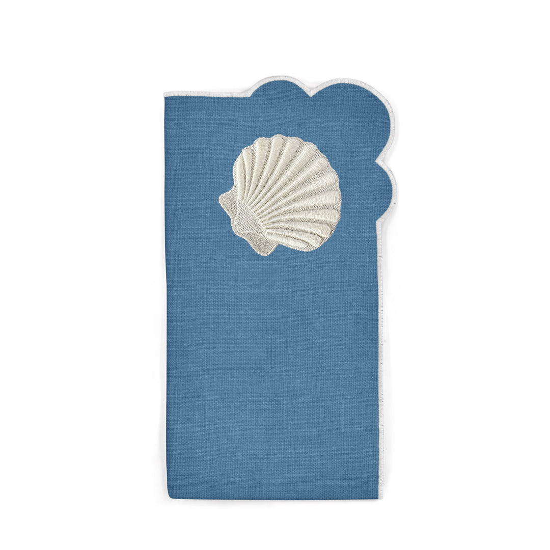 Seferî Embroidered Napkin - Under the Sea - Blue - Set of 4
