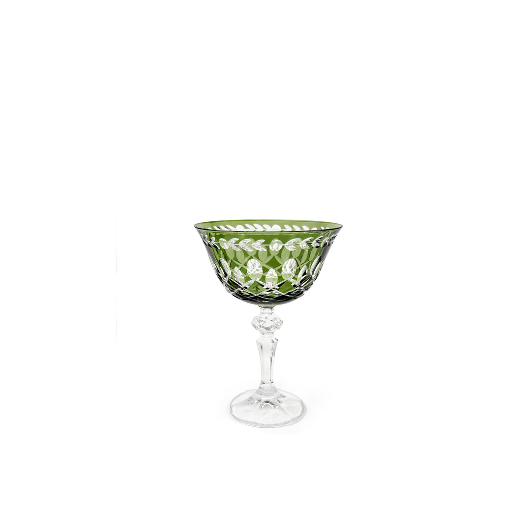 Seferî Emerald Champagne Glass - Set of 6