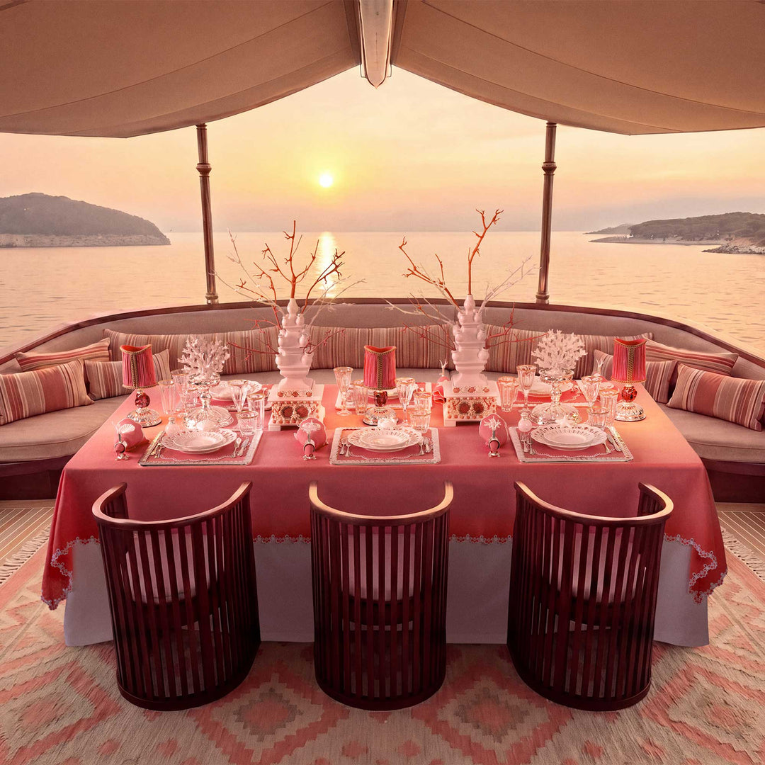 Seferî Linen Tablecloth with Openwork Embroidery
