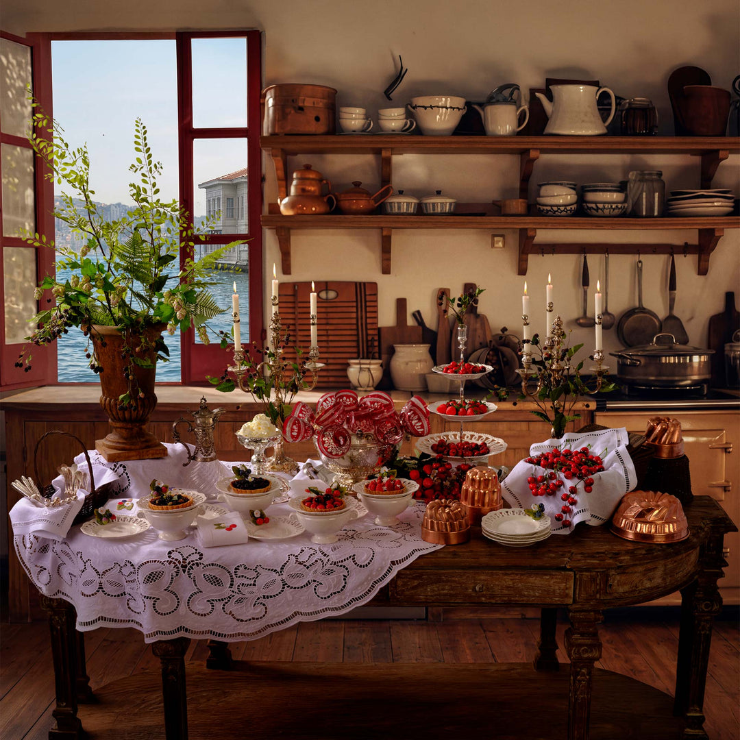 Seferî Nakışlı Peçete - Berries - 4’lü Set