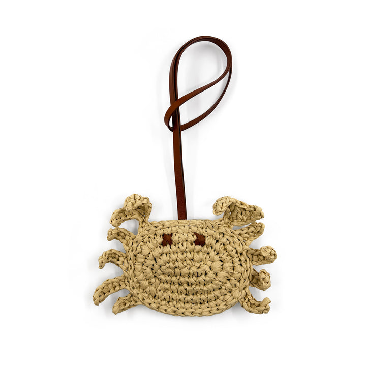 Crab Raffia Charm - Beige